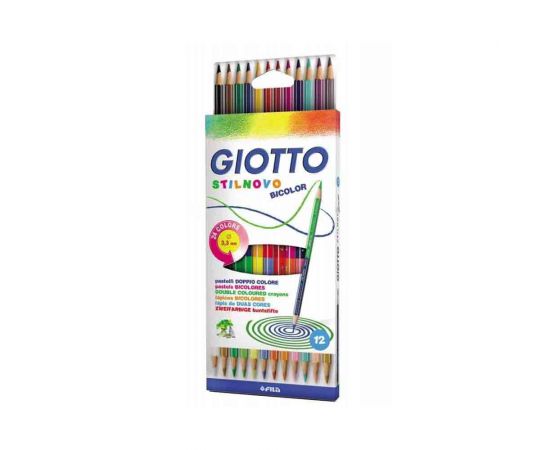 Ξυλομπογιές Giotto Stilnovo Bicolor 12Τεμ με διπλό Χρώμα Giotto | Είδη Ζωγραφικής στο MarkCenter