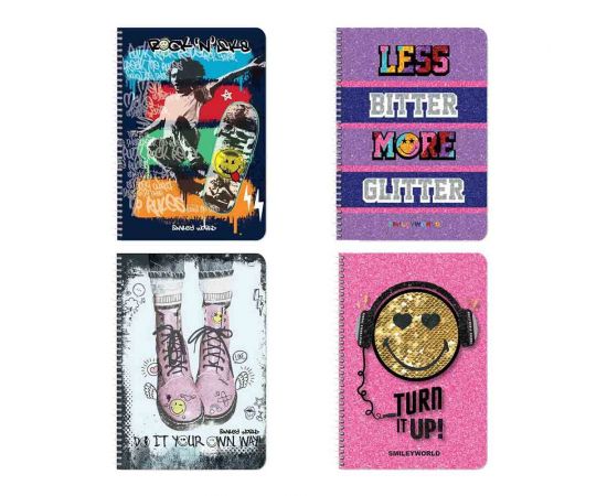 Τετράδιο Σπιράλ Smiley Α4 Ριγέ 2 Θέματα 60Φ Διακάκης | Σχολικά Τετράδια στο MarkCenter