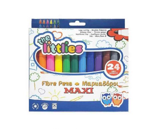 Μαρκαδόροι Ζωγραφικής The Littlies 24τμχ Χοντροί The Littlies | Είδη Ζωγραφικής στο MarkCenter