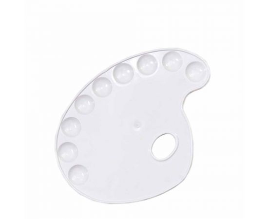 Παλέτα Ζωγραφικής Οβάλ Νο3 9 Θέσεων Λευκή  | Είδη Ζωγραφικής στο MarkCenter