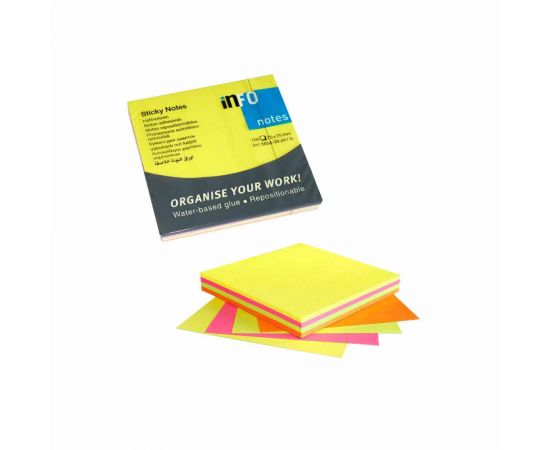 Χαρτάκια Αυτοκόλλητα Χρωματιστά 75X75mm 100Φ​​ 5654-39-PK1-B info | Προμήθεια Γραφείου στο MarkCenter