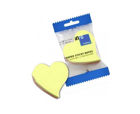 Χαρτάκια Αυτοκόλλητα Info 68x68mm 200 Φύλλα 4 Χρώματα καρδιές info | Προμήθεια Γραφείου στο MarkCenter