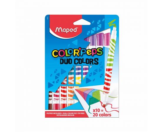 Μαρκαδόροι Ζωγραφικής Maped Duo Διπλή - 10τμχ Maped | Είδη Ζωγραφικής στο MarkCenter