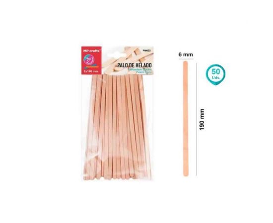 Ξυλάκια MP Γλωσσοπιέστρα Φυσικό Σετ 50 Τεμαχίων 190x6mm  | Είδη Χειροτεχνίας στο MarkCenter