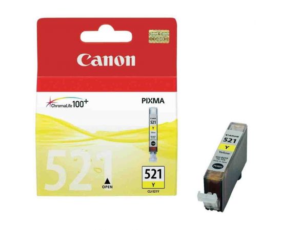 Canon Μελάνι Inkjet CLI-521Y Yellow (2936B001) (CANCLI-521Y) Canon | Αναλώσιμα Εκτυπωτών στο MarkCenter