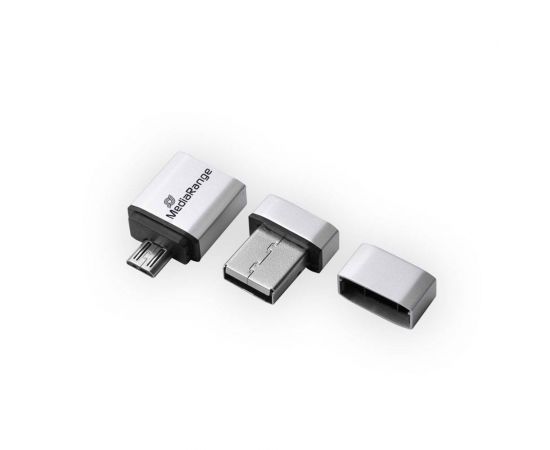 MediaRange USB 2.0 Nano Flash Drive 8GB + micro USB Adaptor (OTG) (MR930) MediaRange | Αποθηκευτικά Μέσα στο MarkCenter