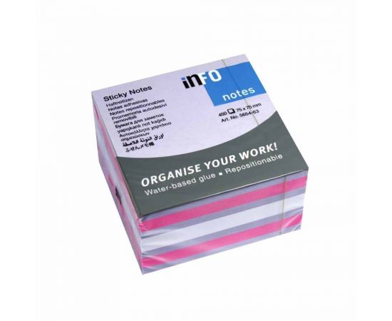 Χαρτάκια Αυτοκόλλητα Info 4 Χρώματα Παστέλ 75X75mm 450Φ info | Προμήθεια Γραφείου στο MarkCenter