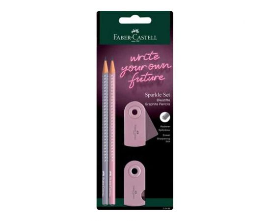 Σετ Faber Castell Sparkle II 2 Μολύβια 1 Γόμα 1 Ξύστρα OF218480 Faber castell  | Γραφική Ύλη στο MarkCenter