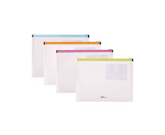 Φάκελος A5 με Zip Διαφανής PP Deli Deli | Είδη Αρχειοθέτησης στο MarkCenter