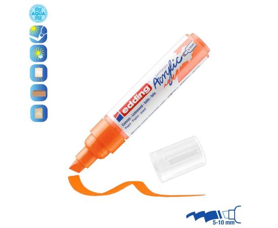 Ακρυλικός Μαρκαδόρος Edding 5000 5-10mm Fluorescent orange Edding | Είδη Ζωγραφικής στο MarkCenter