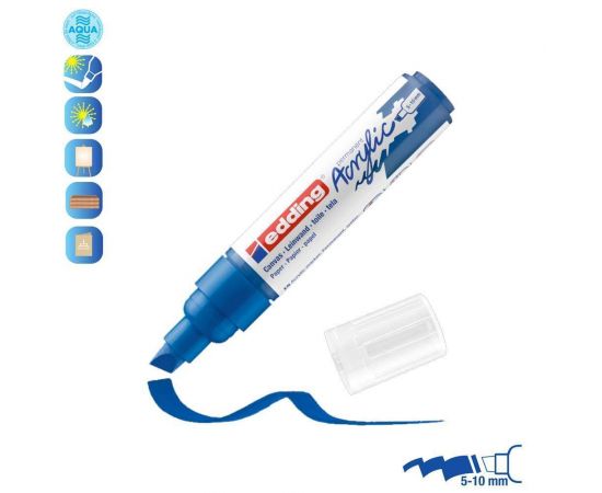 Ακρυλικός Μαρκαδόρος Edding 5000 5-10mm Gentian blue Edding | Είδη Ζωγραφικής στο MarkCenter