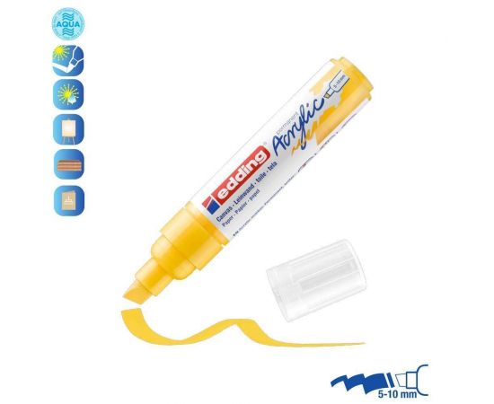 Ακρυλικός Μαρκαδόρος Edding 5000 5-10mm Traffic yellow Edding | Είδη Ζωγραφικής στο MarkCenter