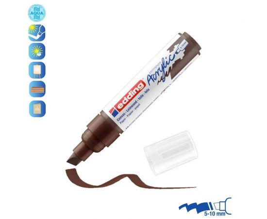 Ακρυλικός Μαρκαδόρος Edding 5000 5-10mm Chocolate brown Edding | Είδη Ζωγραφικής στο MarkCenter
