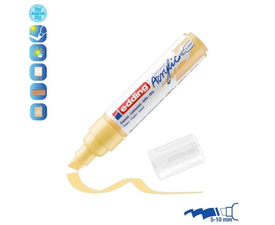 Ακρυλικός Μαρκαδόρος Edding 5000 5-10mm Pastel yelllow Edding | Είδη Ζωγραφικής στο MarkCenter