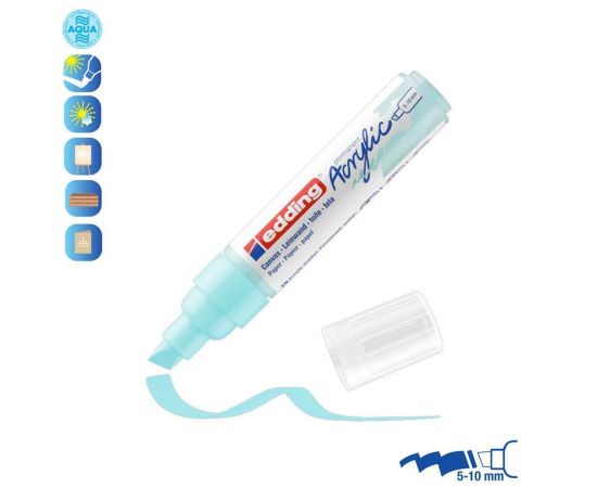 Ακρυλικός Μαρκαδόρος Edding 5000 5-10mm Pastel blue Edding | Είδη Ζωγραφικής στο MarkCenter