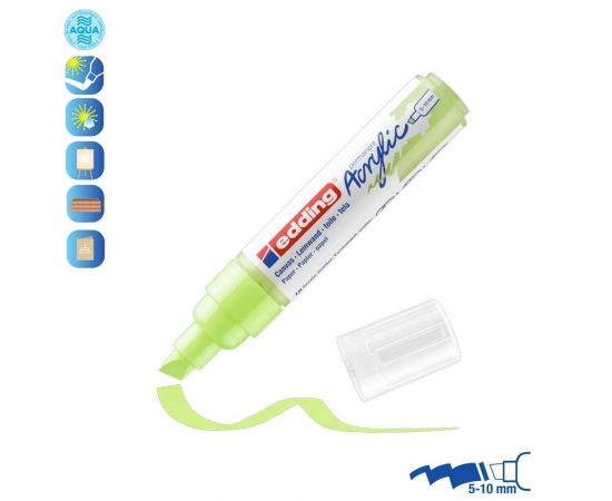 Ακρυλικός Μαρκαδόρος Edding 5000 5-10mm Pastel green Edding | Είδη Ζωγραφικής στο MarkCenter