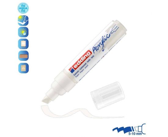 Ακρυλικός Μαρκαδόρος Edding 5000 5-10mm White Edding | Είδη Ζωγραφικής στο MarkCenter
