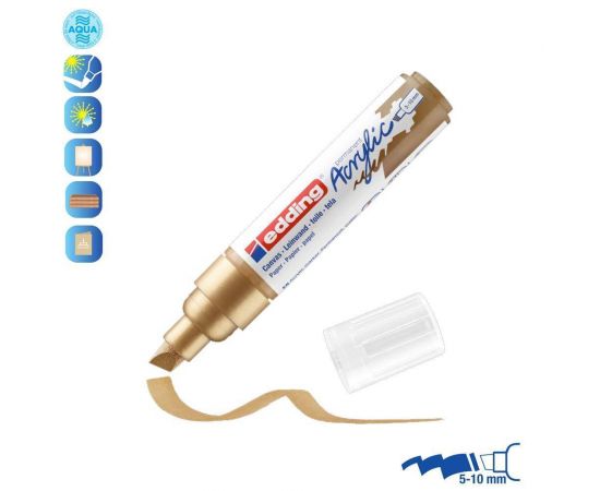 Ακρυλικός Μαρκαδόρος Edding 5000 5-10mm Gold Edding | Είδη Ζωγραφικής στο MarkCenter