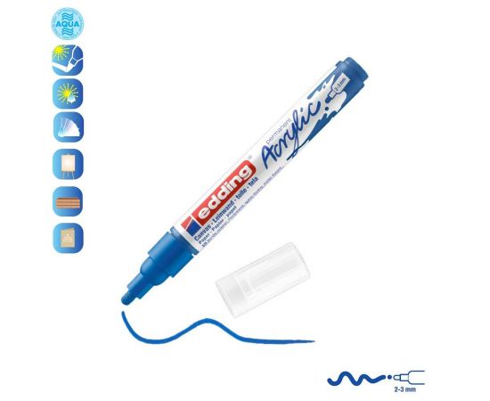Ακρυλικός Μαρκαδόρος Edding 5100 2-3mm Gentian blue Edding | Είδη Ζωγραφικής στο MarkCenter