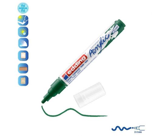 Ακρυλικός Μαρκαδόρος Edding 5100 2-3mm Moss green Edding | Είδη Ζωγραφικής στο MarkCenter
