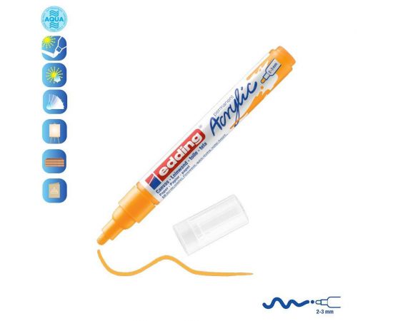 Ακρυλικός Μαρκαδόρος Edding 5100 2-3mm Sunny yellow Edding | Είδη Ζωγραφικής στο MarkCenter