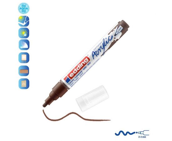 Ακρυλικός Μαρκαδόρος Edding 5100 2-3mm Chocolate brown Edding | Είδη Ζωγραφικής στο MarkCenter