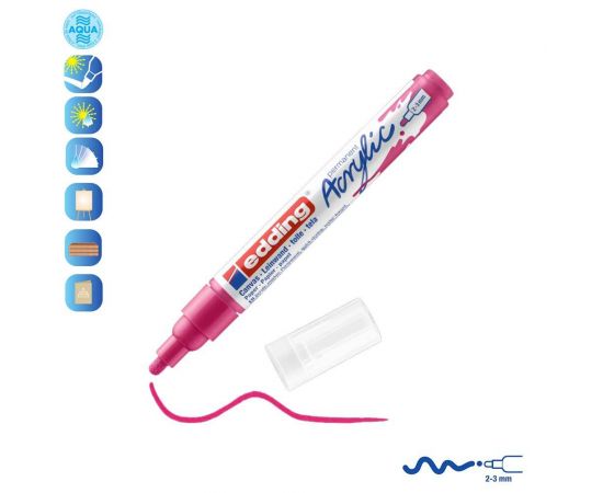 Ακρυλικός Μαρκαδόρος Edding 5100 2-3mm Telemagenta Edding | Είδη Ζωγραφικής στο MarkCenter