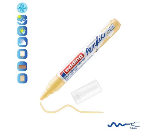 Ακρυλικός Μαρκαδόρος Edding 5100 2-3mm Pastel yellow Edding | Είδη Ζωγραφικής στο MarkCenter