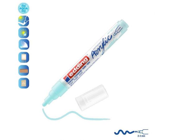 Ακρυλικός Μαρκαδόρος Edding 5100 2-3mm Pastel blue Edding | Είδη Ζωγραφικής στο MarkCenter