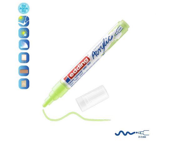 Ακρυλικός Μαρκαδόρος Edding 5100 2-3mm Pastel green Edding | Είδη Ζωγραφικής στο MarkCenter