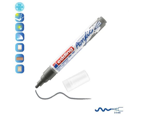 Ακρυλικός Μαρκαδόρος Edding 5100 2-3mm Anthracite Edding | Είδη Ζωγραφικής στο MarkCenter