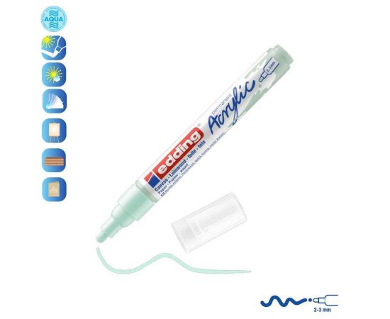 Ακρυλικός Μαρκαδόρος Edding 5100 2-3mm Mellow mint Edding | Είδη Ζωγραφικής στο MarkCenter