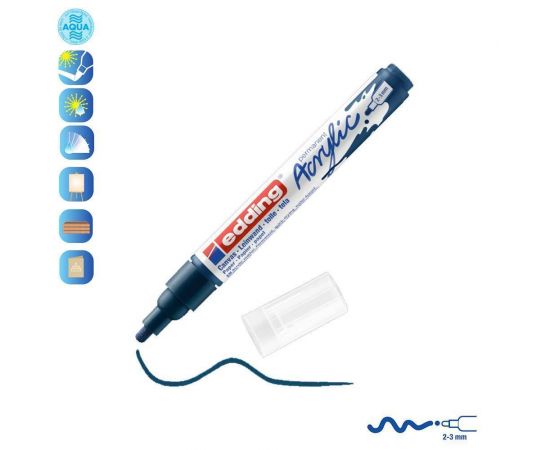 Ακρυλικός Μαρκαδόρος Edding 5100 2-3mm Elegant midnight Edding | Είδη Ζωγραφικής στο MarkCenter