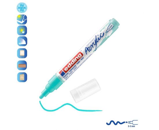 Ακρυλικός Μαρκαδόρος Edding 5100 2-3mm Opulent turquoise Edding | Είδη Ζωγραφικής στο MarkCenter