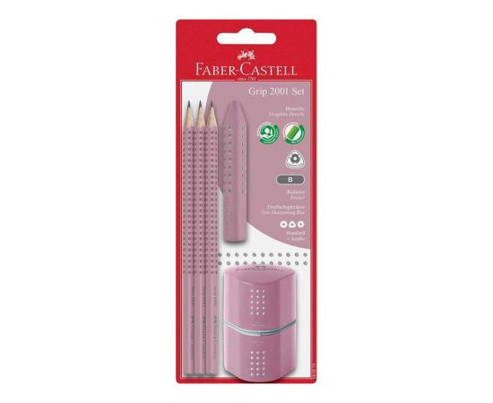 Σετ Faber Castell Grip 2001 3 Μολύβια 1 Γόμα 1 Ξύστρα OF580073 Faber castell  | Γραφική Ύλη στο MarkCenter