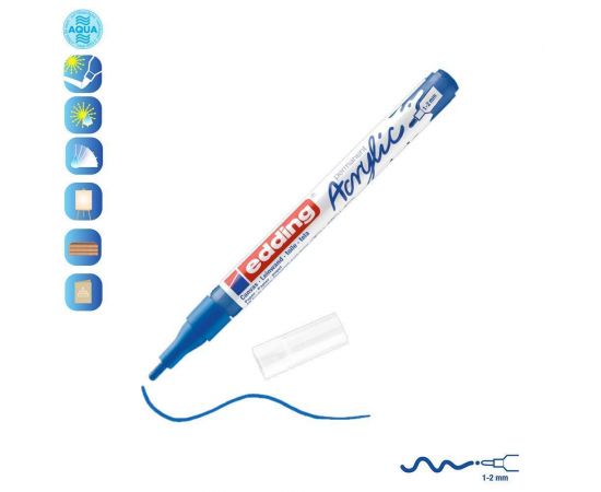 Ακρυλικός Μαρκαδόρος Edding 5300 1-2mm Gentian blue Edding | Είδη Ζωγραφικής στο MarkCenter