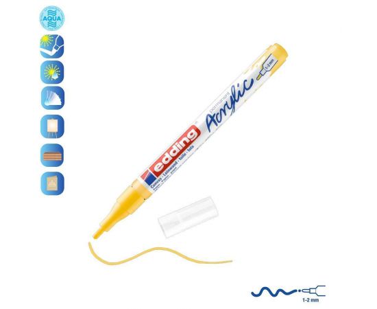 Ακρυλικός Μαρκαδόρος Edding 5300 1-2mm Traffic yellow Edding | Είδη Ζωγραφικής στο MarkCenter