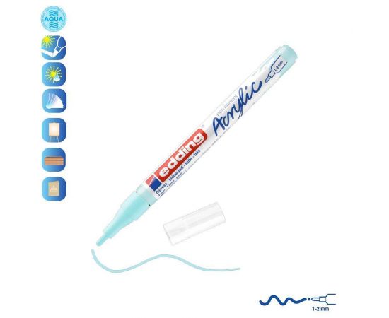 Ακρυλικός Μαρκαδόρος Edding 5300 1-2mm Pastel blue Edding | Είδη Ζωγραφικής στο MarkCenter