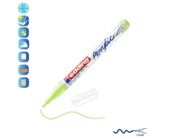 Ακρυλικός Μαρκαδόρος Edding 5300 1-2mm Pastel green Edding | Είδη Ζωγραφικής στο MarkCenter