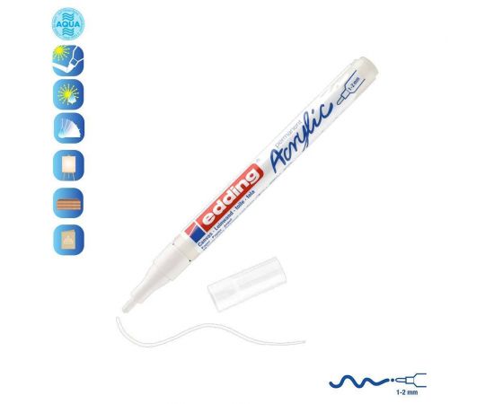 Ακρυλικός Μαρκαδόρος Edding 5300 1-2mm White Edding | Είδη Ζωγραφικής στο MarkCenter