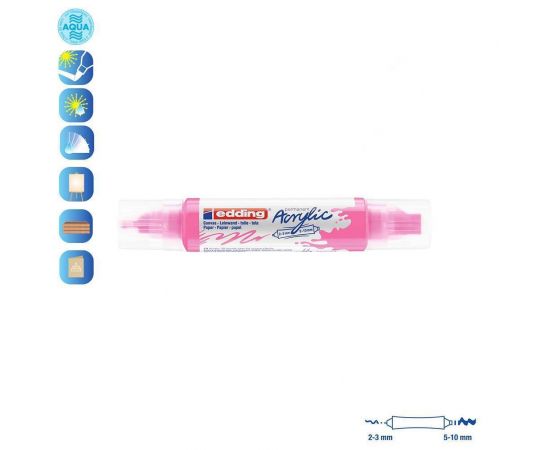 Ακρυλικός Μαρκαδόρος Edding 5400 2-3/5-10mm Fluorescent pink Edding | Είδη Ζωγραφικής στο MarkCenter