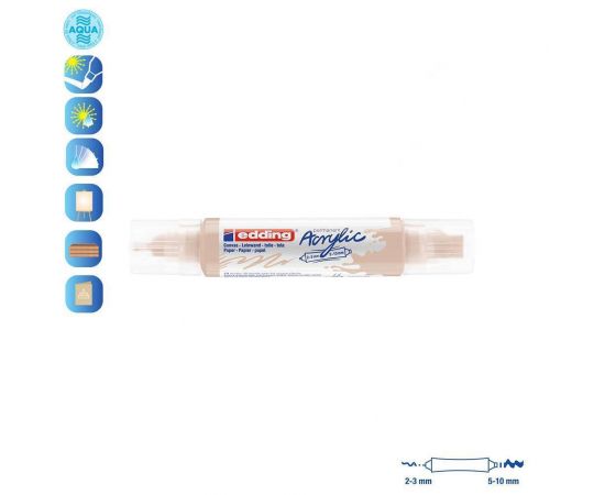 Ακρυλικός Μαρκαδόρος Edding 5400 2-3/5-10mm Warm Beige Edding | Είδη Ζωγραφικής στο MarkCenter
