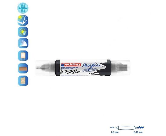 Ακρυλικός Μαρκαδόρος Edding 5400 2-3/5-10mm Black Edding | Είδη Ζωγραφικής στο MarkCenter