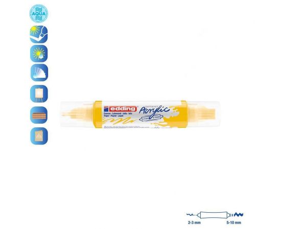 Ακρυλικός Μαρκαδόρος Edding 5400 2-3/5-10mm Traffic Yellow Edding | Είδη Ζωγραφικής στο MarkCenter