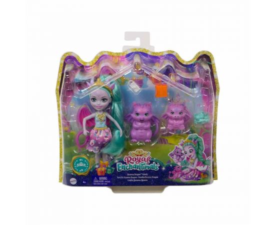 Enchantimals Royals Κούκλα Deanna Και Οικογένεια Δράκοι GYJ09 Mattel | Παιχνίδια για Κορίτσια στο MarkCenter