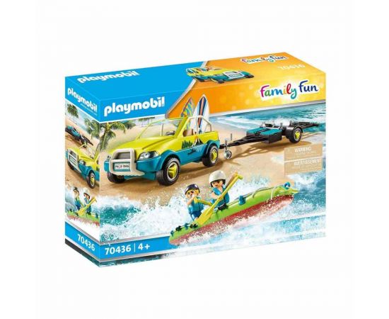 Playmobil Family Fun Αυτοκίνητο Με Ανοιχτή Οροφή Και Κανο 70436 Playmobil | Playmobil στο MarkCenter