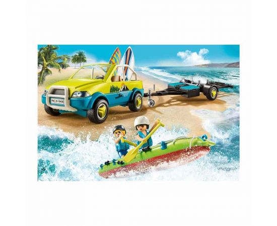 Playmobil Family Fun Αυτοκίνητο Με Ανοιχτή Οροφή Και Κανο 70436 Playmobil | Playmobil στο MarkCenter
