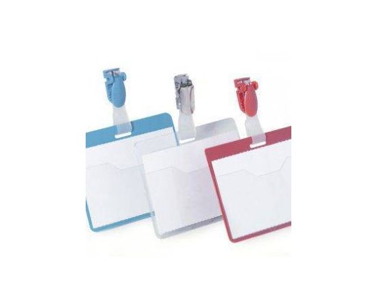 Κονκάρδα Σεμιναρίου Forpus Με Κλίπ Λευκό Describo | Είδη Παρουσίασης - Σεμινάρια  στο MarkCenter