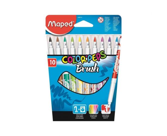 Μαρκαδόροι Πινέλου Maped Color Peps Brush 2.8mm x10 Maped | Είδη Ζωγραφικής στο MarkCenter