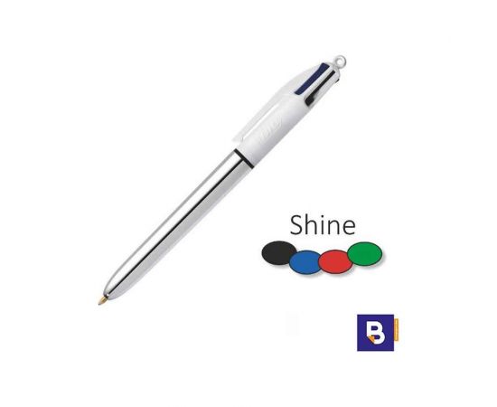 Στυλό Bic Ballpoint 1.0mm 4 Colours Shine Silver Bic | Γραφική Ύλη στο MarkCenter